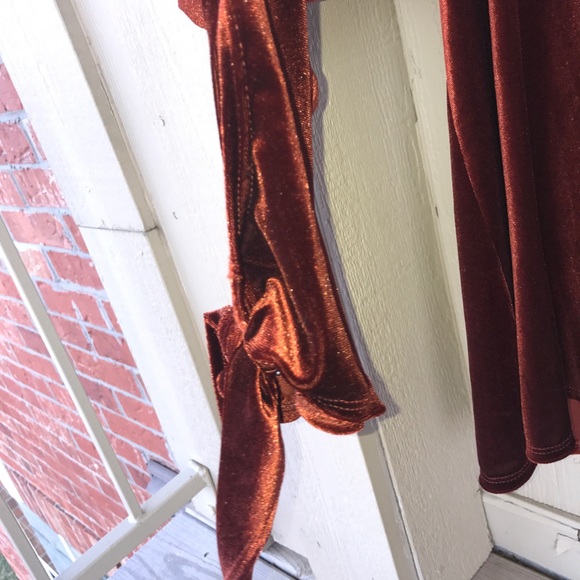 nwt burnt orange velvet cardi Small - Picture 4 of 5
